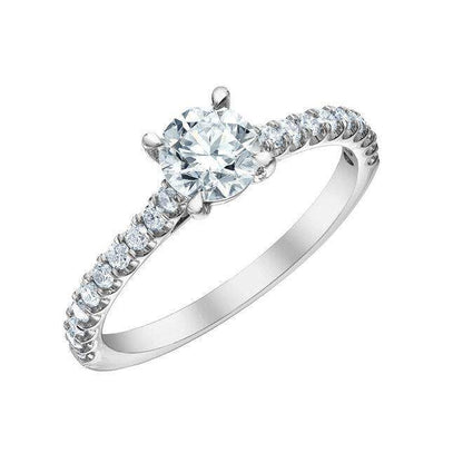 1.30 Carat Solitaire Ring 14k White Gold - BellemareDugasJoaillerie