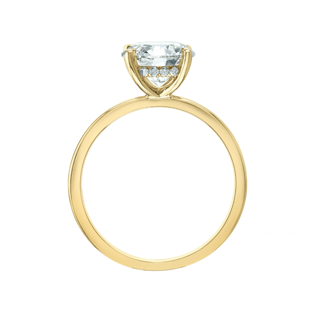 1.65 Carat Wedding Ring in 14k Yellow Gold - BellemareDugasJoaillerie