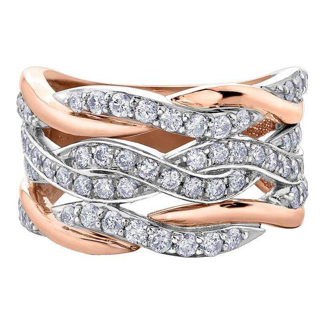 10k Braided Three Band Ring - BellemareDugasJoaillerie