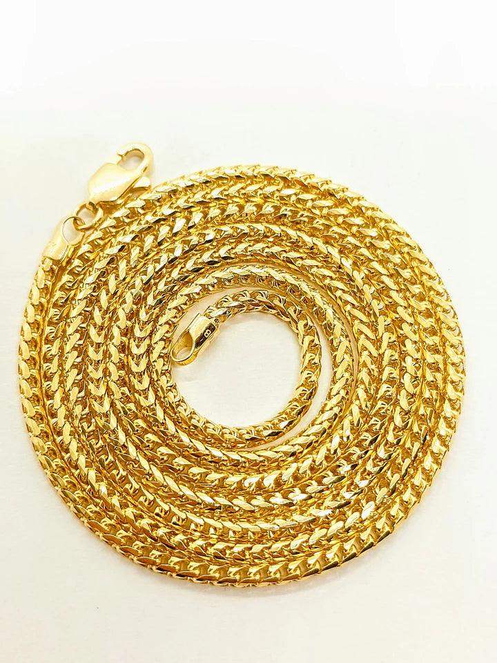 10k Solid Gold Franco chain ~2mm - BellemareDugasJoaillerie