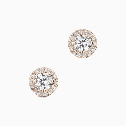 Celestial Diamond Halo Studs Earrings - BellemareDugasJoaillerie