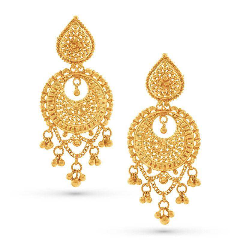 Fringe Dangles Chand earrings in 22k Gold - BellemareDugasJoaillerie