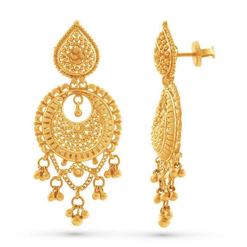 Fringe Dangles Chand earrings in 22k Gold - BellemareDugasJoaillerie