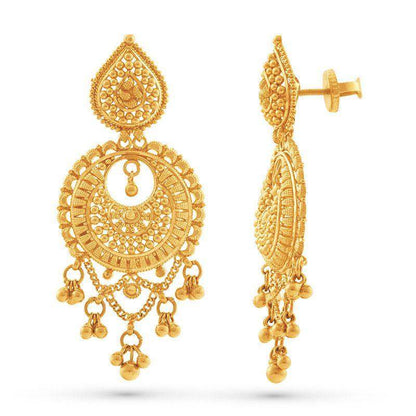 Fringe Dangles Chand earrings in 22k Gold - BellemareDugasJoaillerie