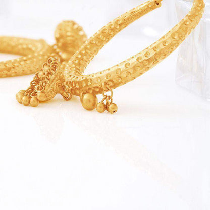 Grandiose Jhumka Hoop Earrings in 22k Gold - BellemareDugasJoaillerie