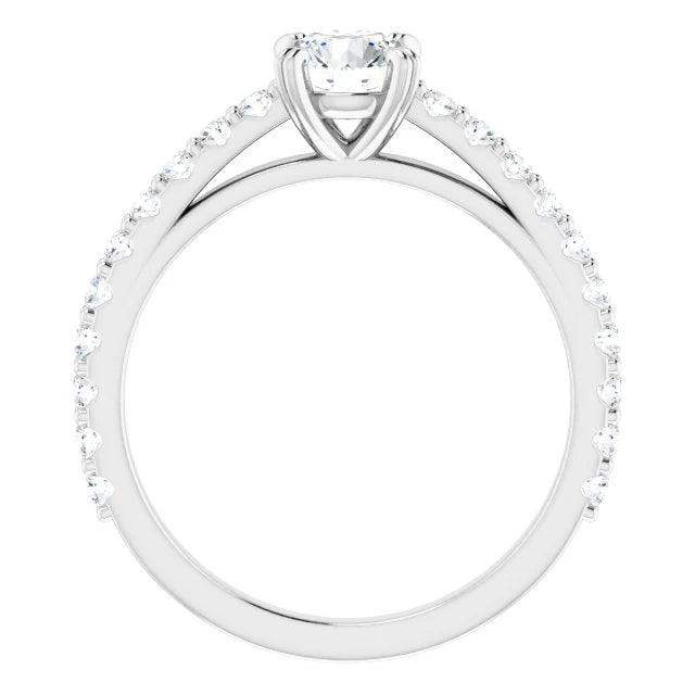 Lumière Diamond Engagement Ring in 14k White Gold - BellemareDugasJoaillerie