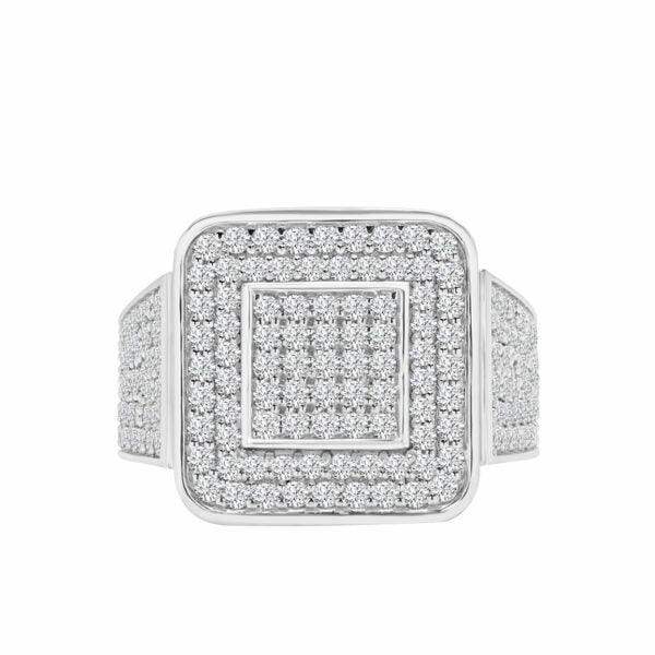 Men's Status Ring in 10k White Gold - BellemareDugasJoaillerie