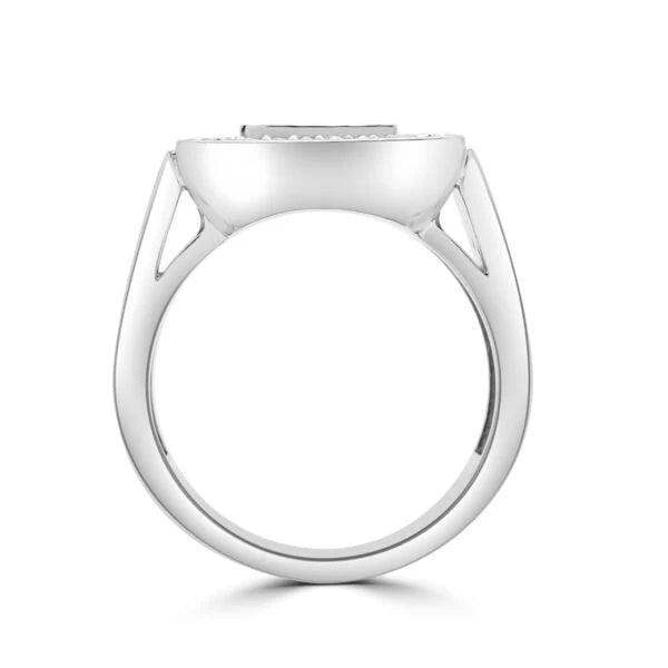 Men's Status Ring in 10k White Gold - BellemareDugasJoaillerie