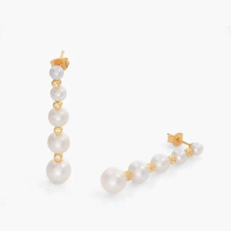 Pearl Cascade With White Topaz - BellemareDugasJoaillerie