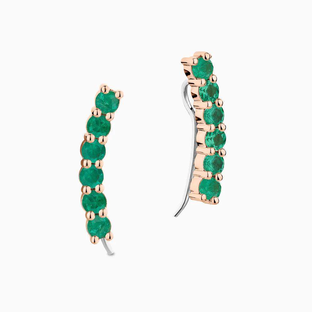 Radiant Crescent Emerald Earrings - BellemareDugasJoaillerie