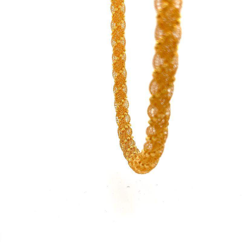 Serene Lace Gold Chain in 22k Yellow Gold - BellemareDugasJoaillerie