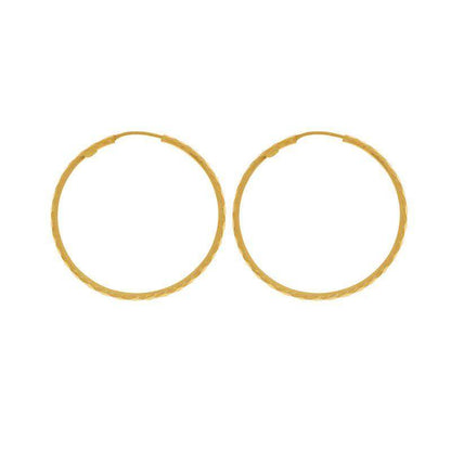 Stately Textured Hoops Earrings in 22k Gold - BellemareDugasJoaillerie