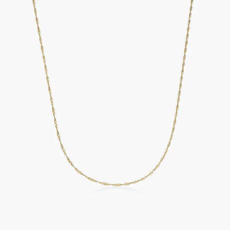 Twist Chain Necklace in 14k Yellow Gold - BellemareDugasJoaillerie