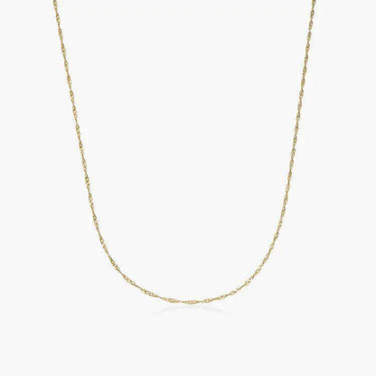 Twist Chain Necklace in 14k Yellow Gold - BellemareDugasJoaillerie