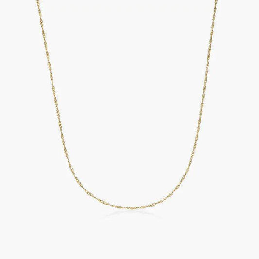 Twist Chain Necklace in 14k Yellow Gold - BellemareDugasJoaillerie