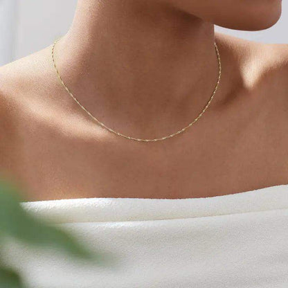 Twist Chain Necklace in 14k Yellow Gold - BellemareDugasJoaillerie