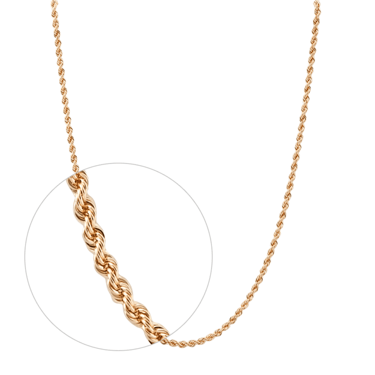 Twisted 14k gold chain 18 inch 2mm - BellemareDugasJoaillerie